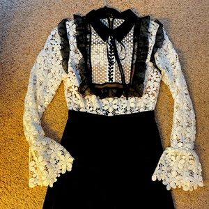 Self-Portrait black and white dress